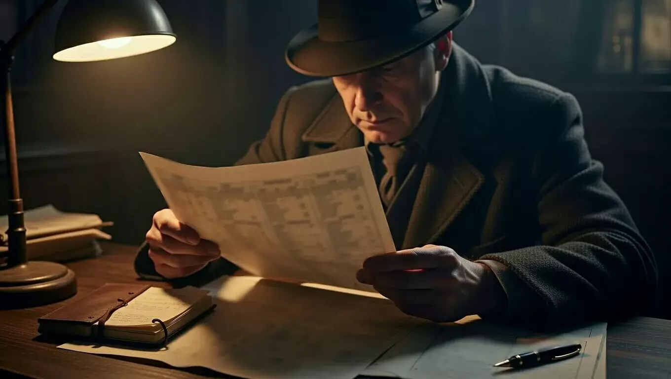 Person studiert Rennkarten und macht sich Notizen im Notizbuch