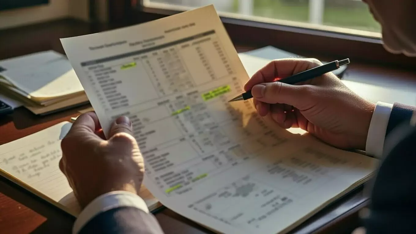 Aufgeschlagene Rennkarte mit markierten Pferdenamen und Statistiken